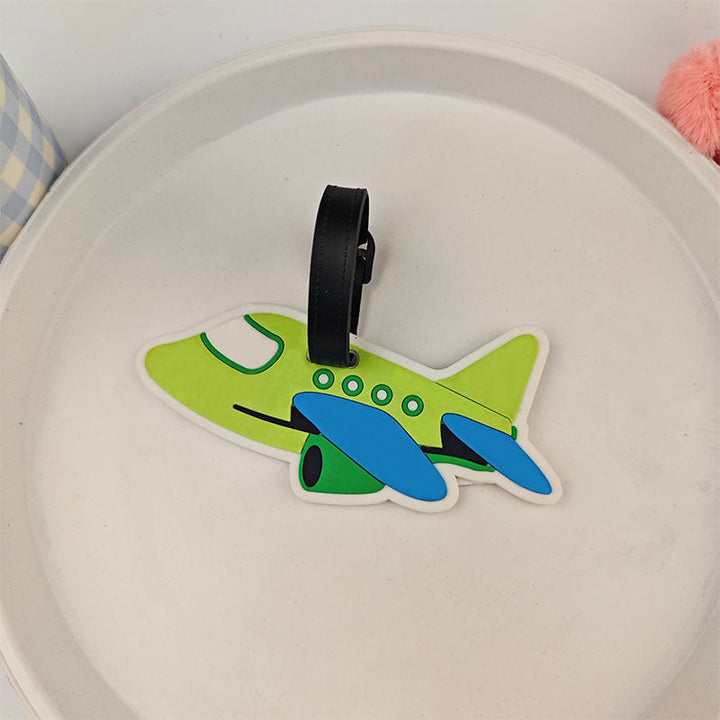 playful silicone airplane luggage tag with adjustable buckle strap Kalsten