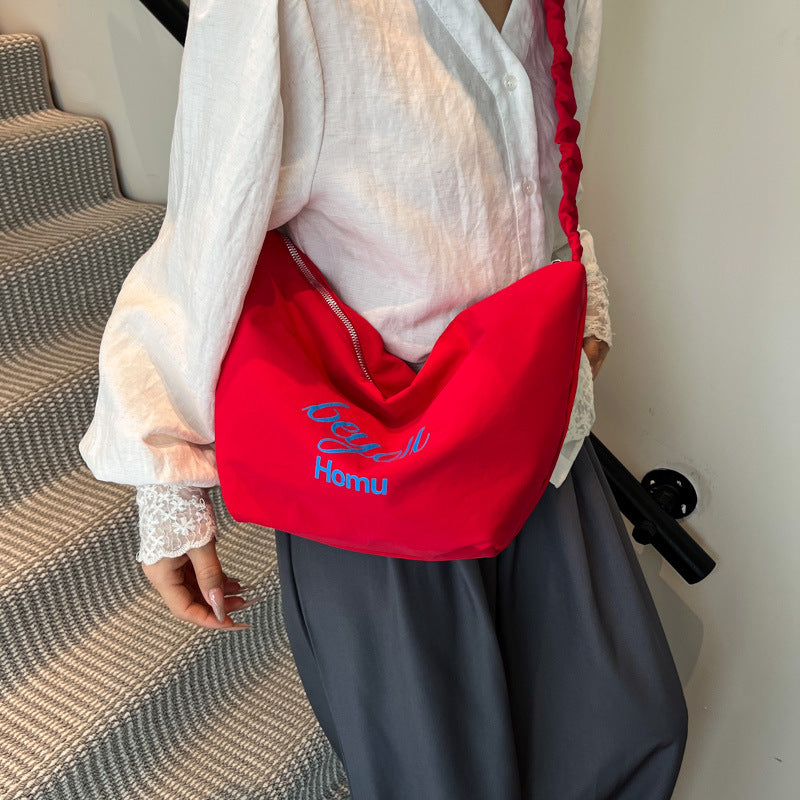 Modern Ruffled Canvas Tote Bag Kalsten