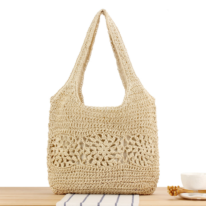 Hand-knotted tote bag made of natural bast Kalsten
