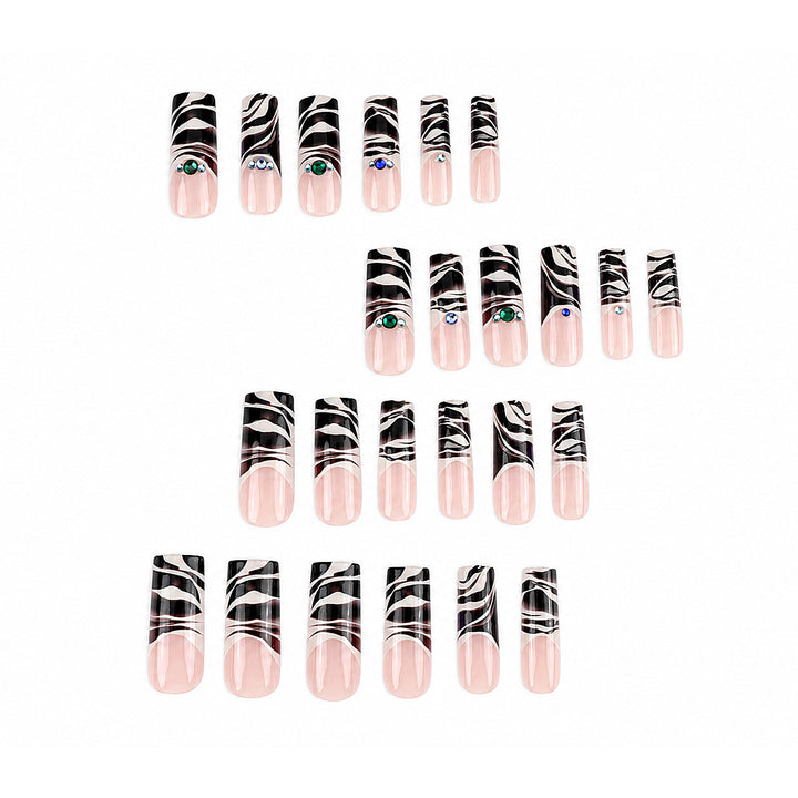 Glamorous Artful Press-On Nail Design