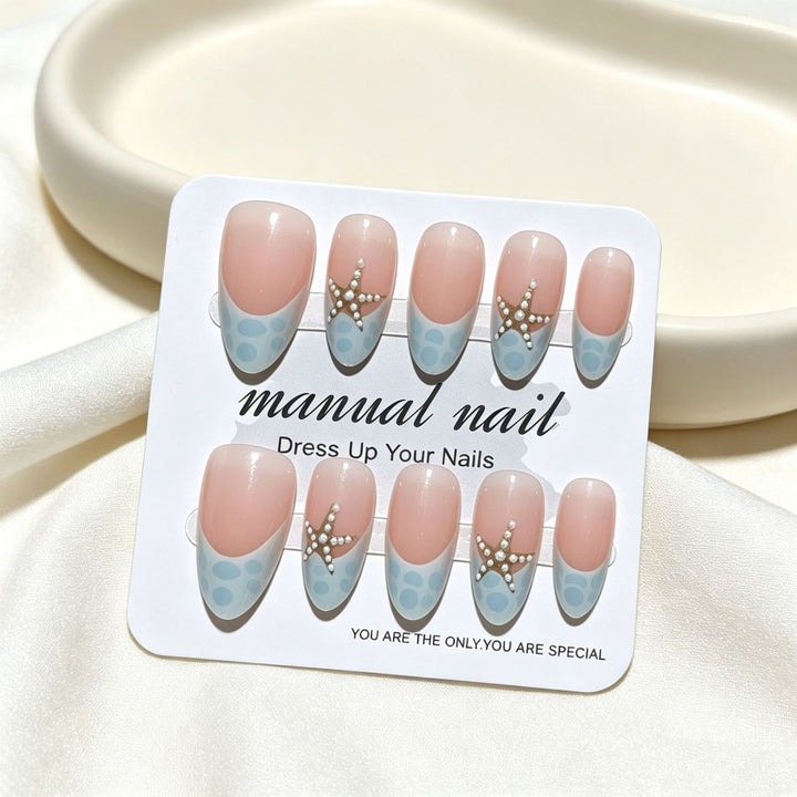 Nautical-Themed Decorative Press-On Nail Tips Kalsten