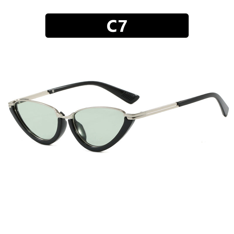 Women futuristic Cat-Eye sunglasses with golden accents Kalsten