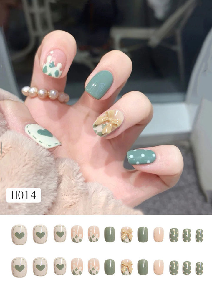 Artificial nail tips with bow design Kalsten