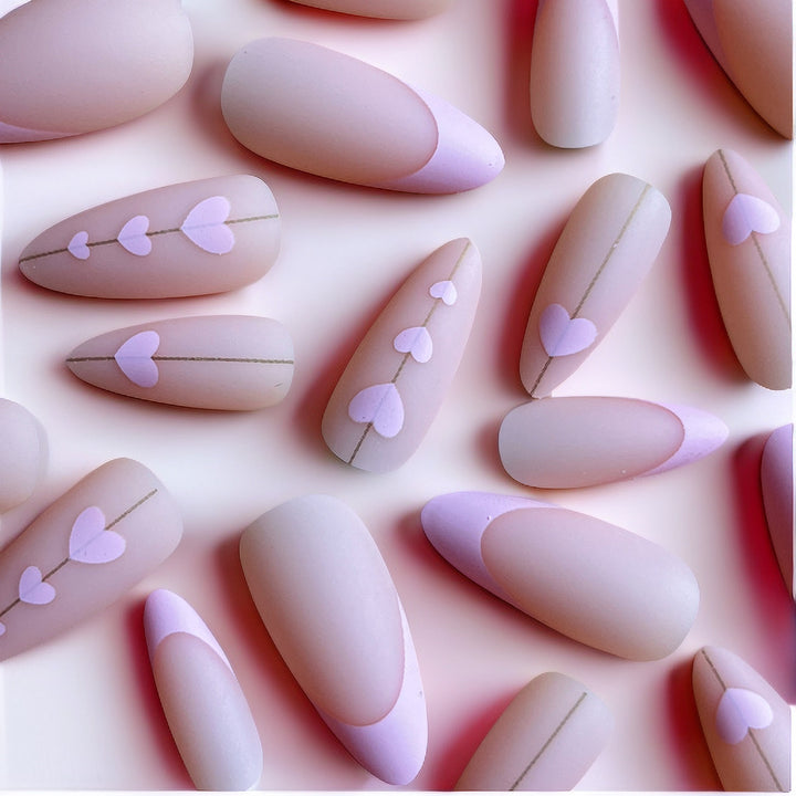 Heart-Inspired Elegant Nail Art Kalsten