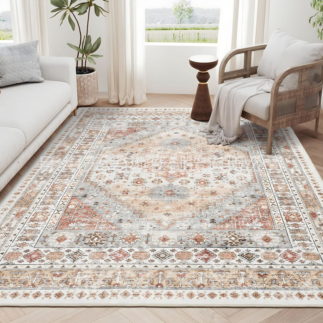 Vintage Floral Design Area Rug