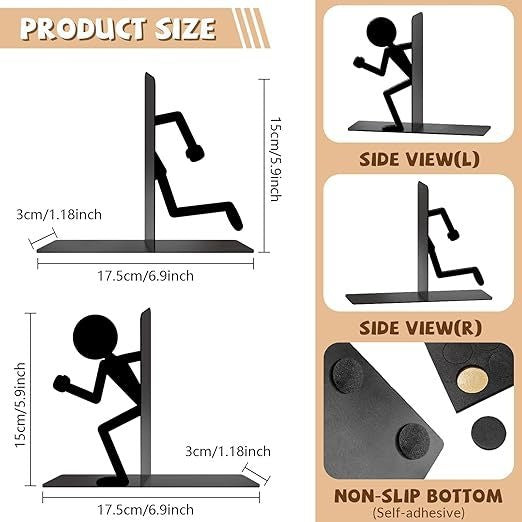 Creative Metal Bookend Sculpture