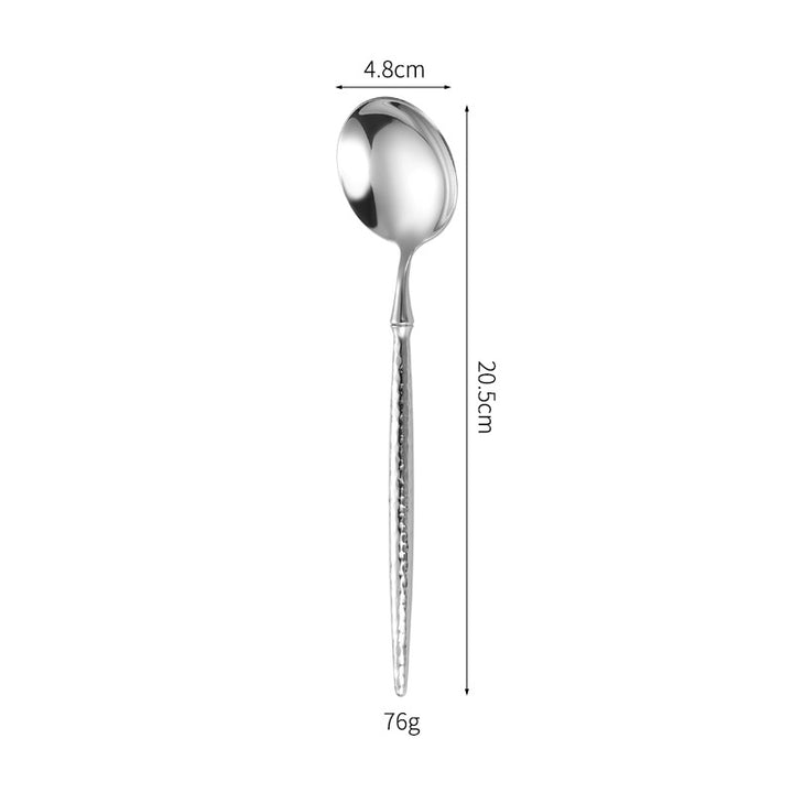 Elegant soup spoon with structured handle Kalsten