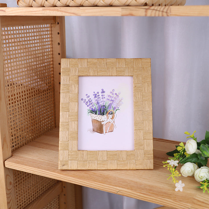 Artful Picture Frame Made of Natural Rattan Kalsten