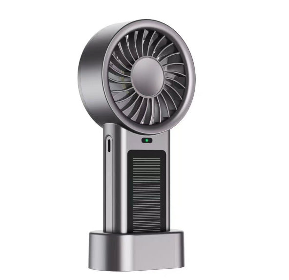 Unisex portable hand fan with solar panel, USB charging function and rechargeable battery Kalsten
