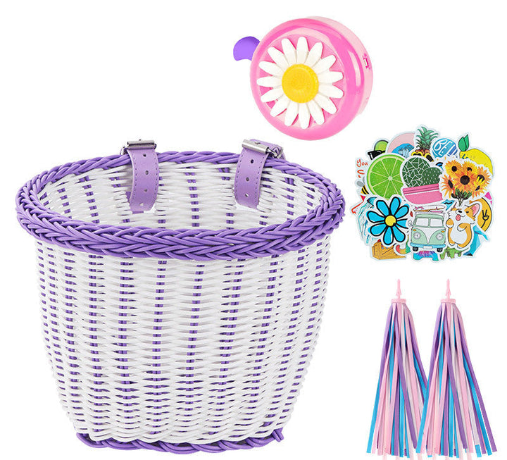 Decorative Woven Bicycle Storage Basket Kalsten