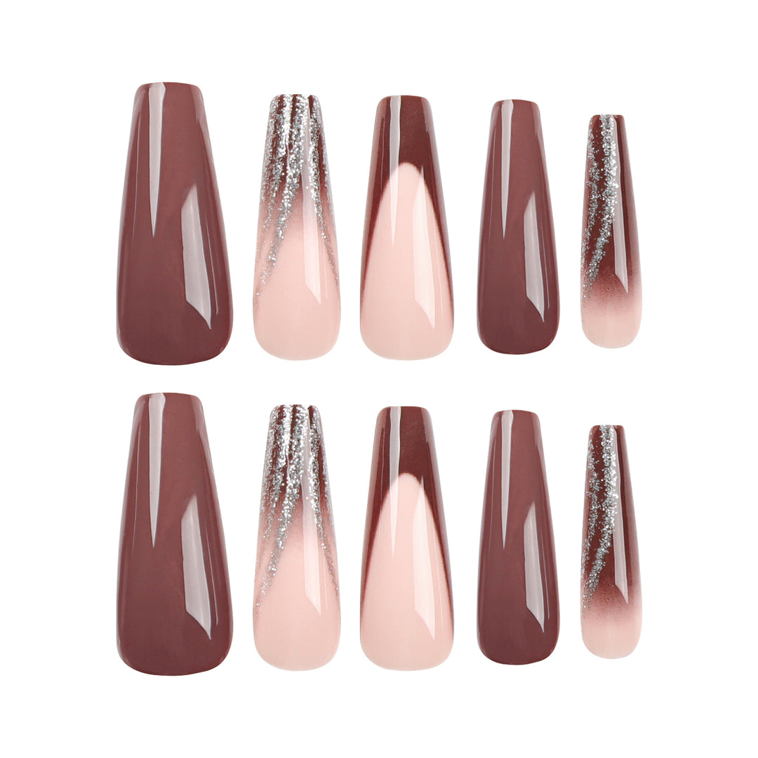 Artful gel nails with elegant rhinestone embellishments Kalsten