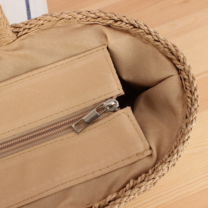 Basket bag with decorative braided design Kalsten