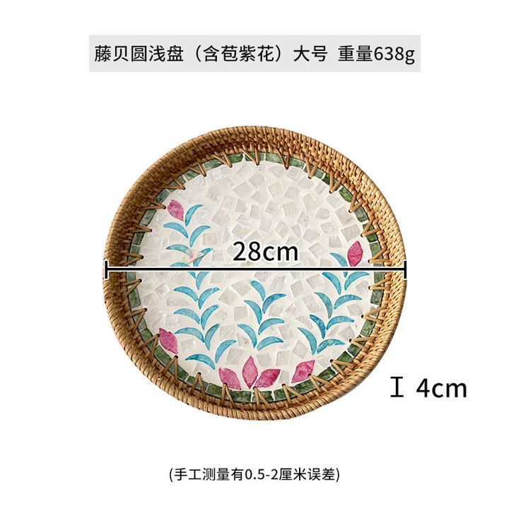 Women's Round Mosaic Serving Platter Kalsten
