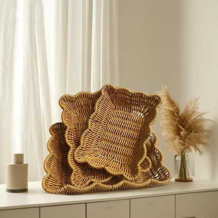 Decorative Woven Fruit Serving Bowl Kalsten
