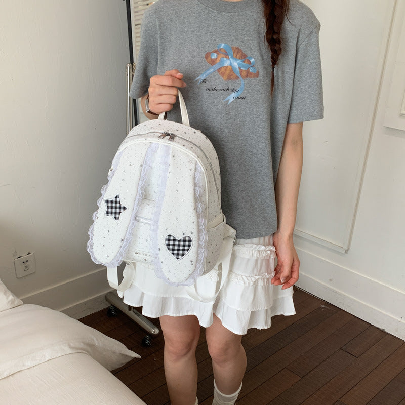 Playful Bunny Ear-Themed Backpack Kalsten
