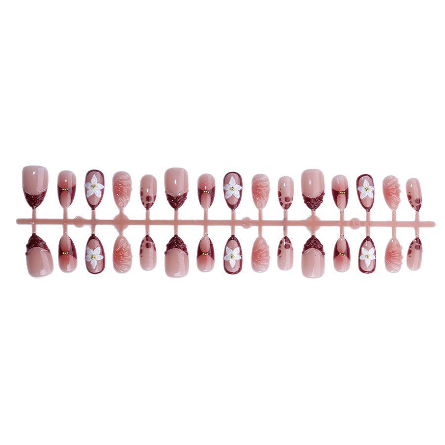 Elegant artificial nails with floral decor Kalsten