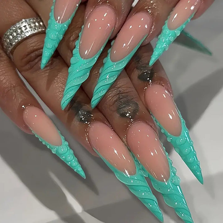Vibrant Artistic Press-On Nail Set Kalsten