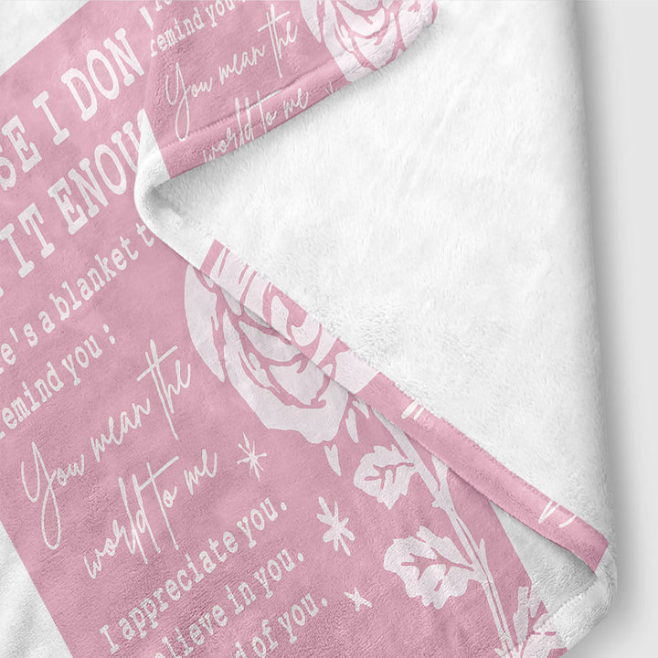 Inspirational Message Fleece Blanket