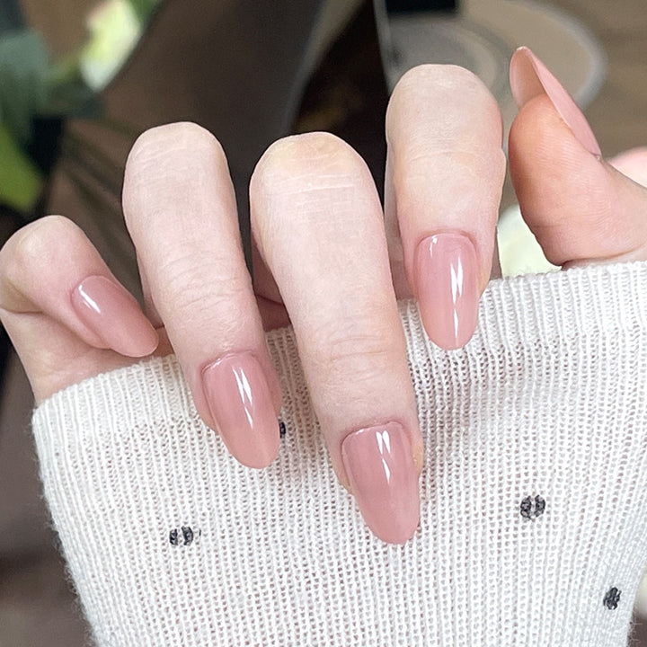 Natural Glossy Press-On Nail Set Kalsten