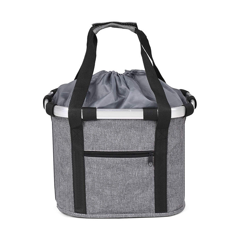 Collapsible Padded Front Bicycle Pet Basket with Safety Leash and Zipper Pocket Kalsten