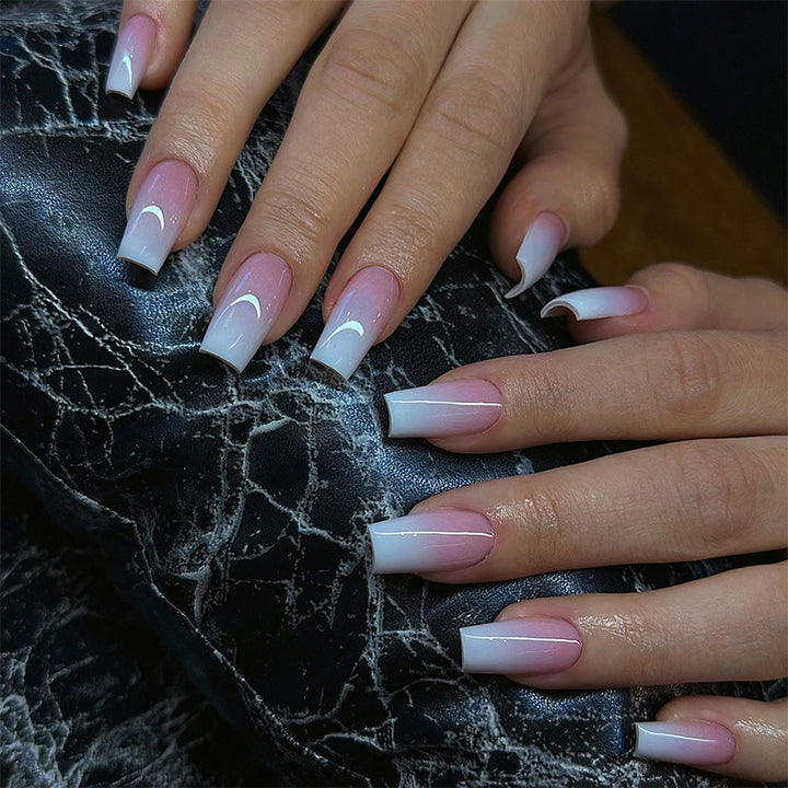 Nail set with elegant ombre design and high-quality adhesive foils Kalsten