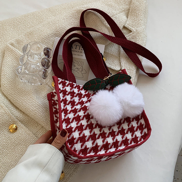 Houndstooth Patterned Tote Bag
