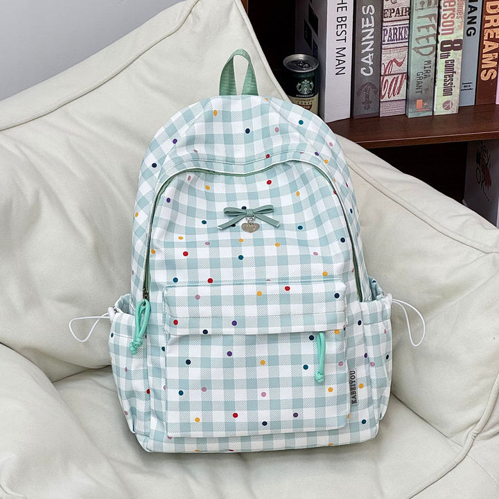 Playful Checked Pattern Backpack Kalsten