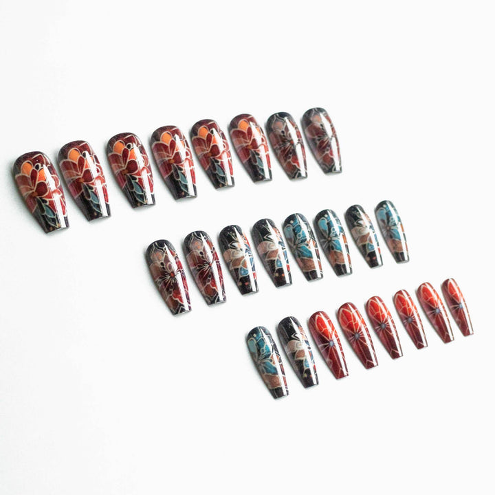 Intricate Floral Nail Art Design Kit