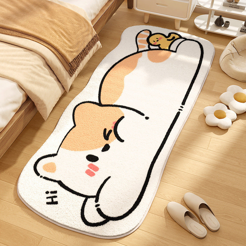 Cute Animal-Themed Plush Floor Mat
