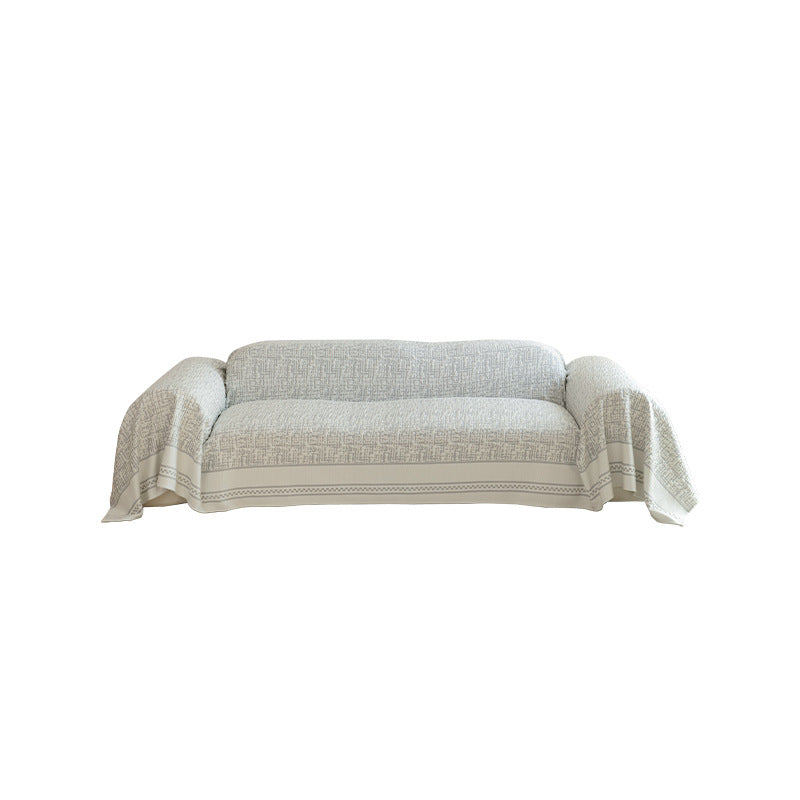 Customizable sofa cover and furniture throw made of cotton-linen with jacquard structure Kalsten