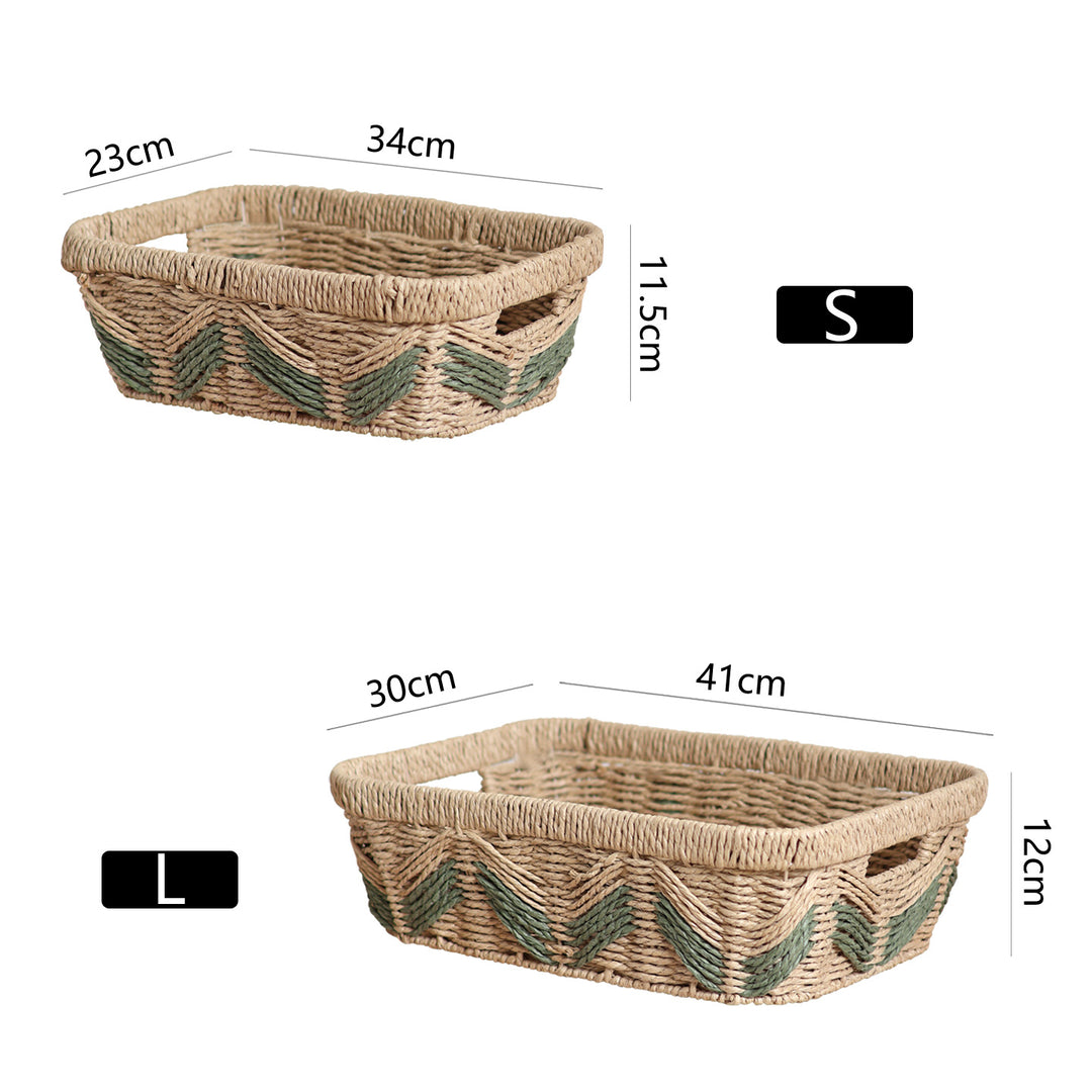 Decorative storage basket with handles Kalsten