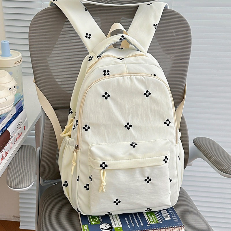 Embroidered Floral Patterned School Backpack Kalsten