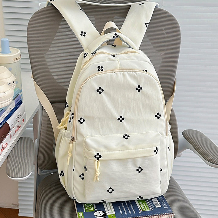 Embroidered Floral Patterned School Backpack Kalsten