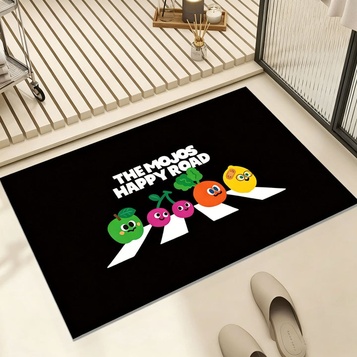 Fun Animated Vegetable-Themed Bath Mat