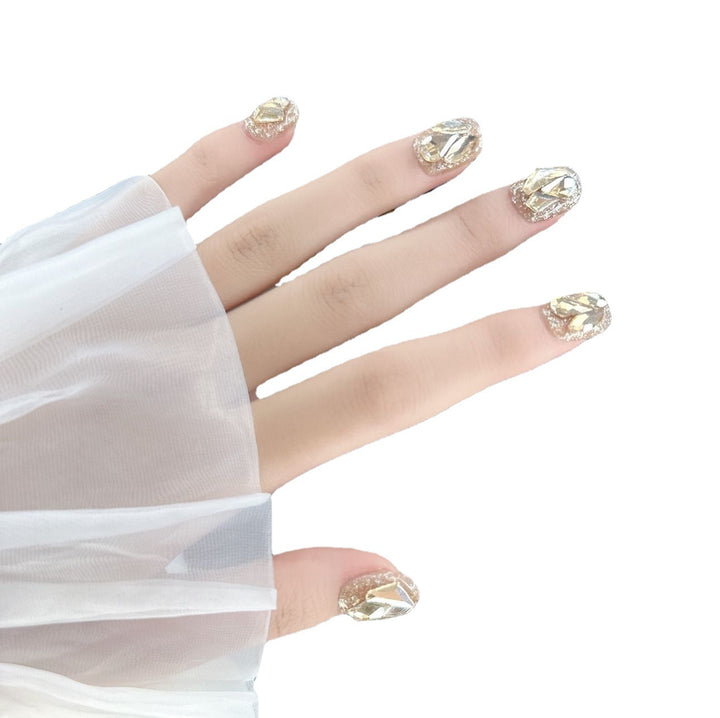 Glamorous Rhinestone Press-On Nails Kalsten