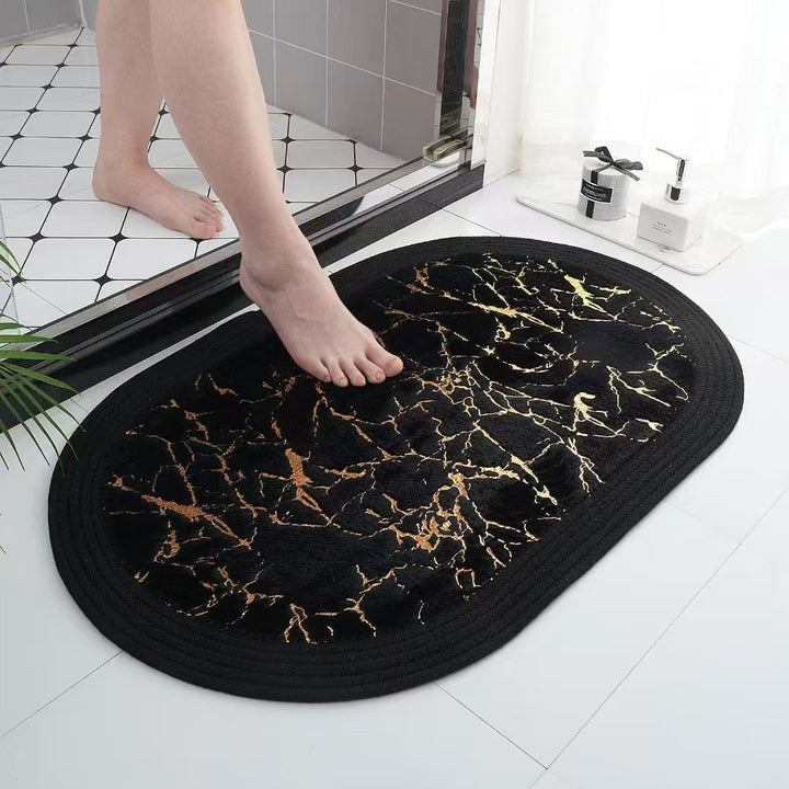 Luxurious Marble Pattern Bath Mat
