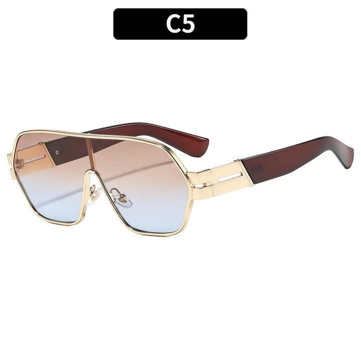 Oversized Angular Shield Sunglasses