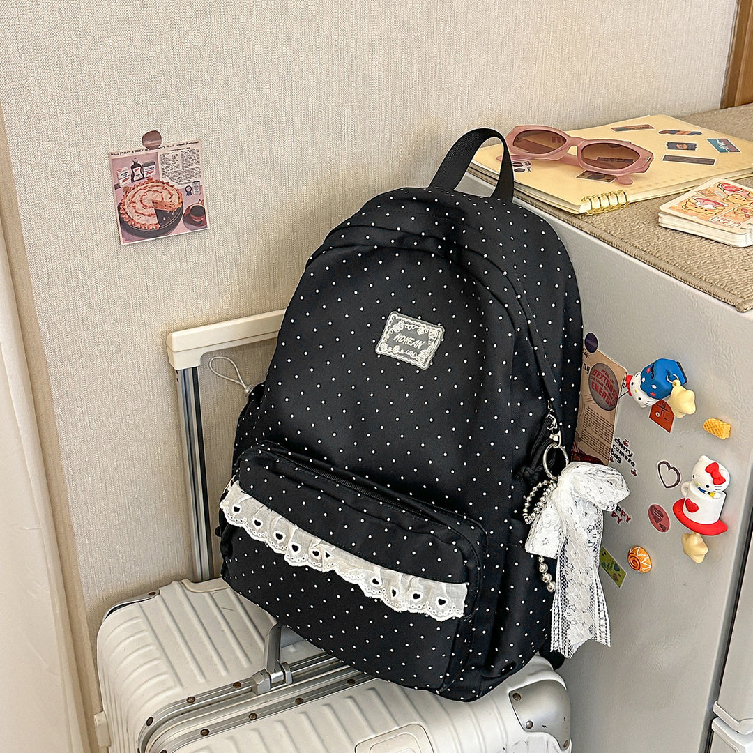 Charming Polka Dot Patterned Backpack Kalsten
