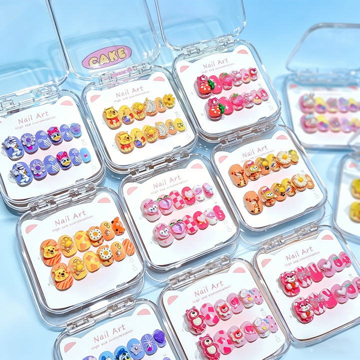 Customized Cartoon-Inspired Press-On Nail Art Set Kalsten