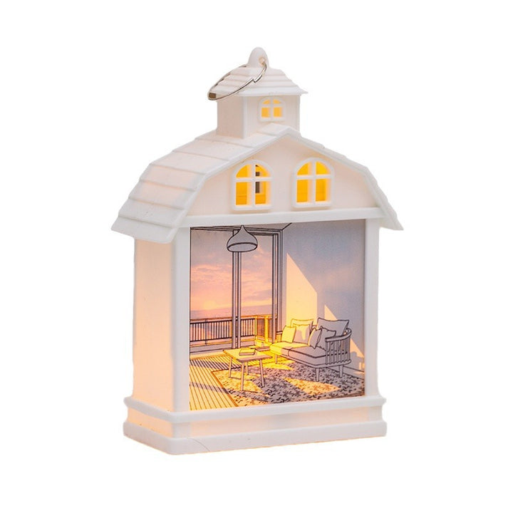 Decorative LED house lantern