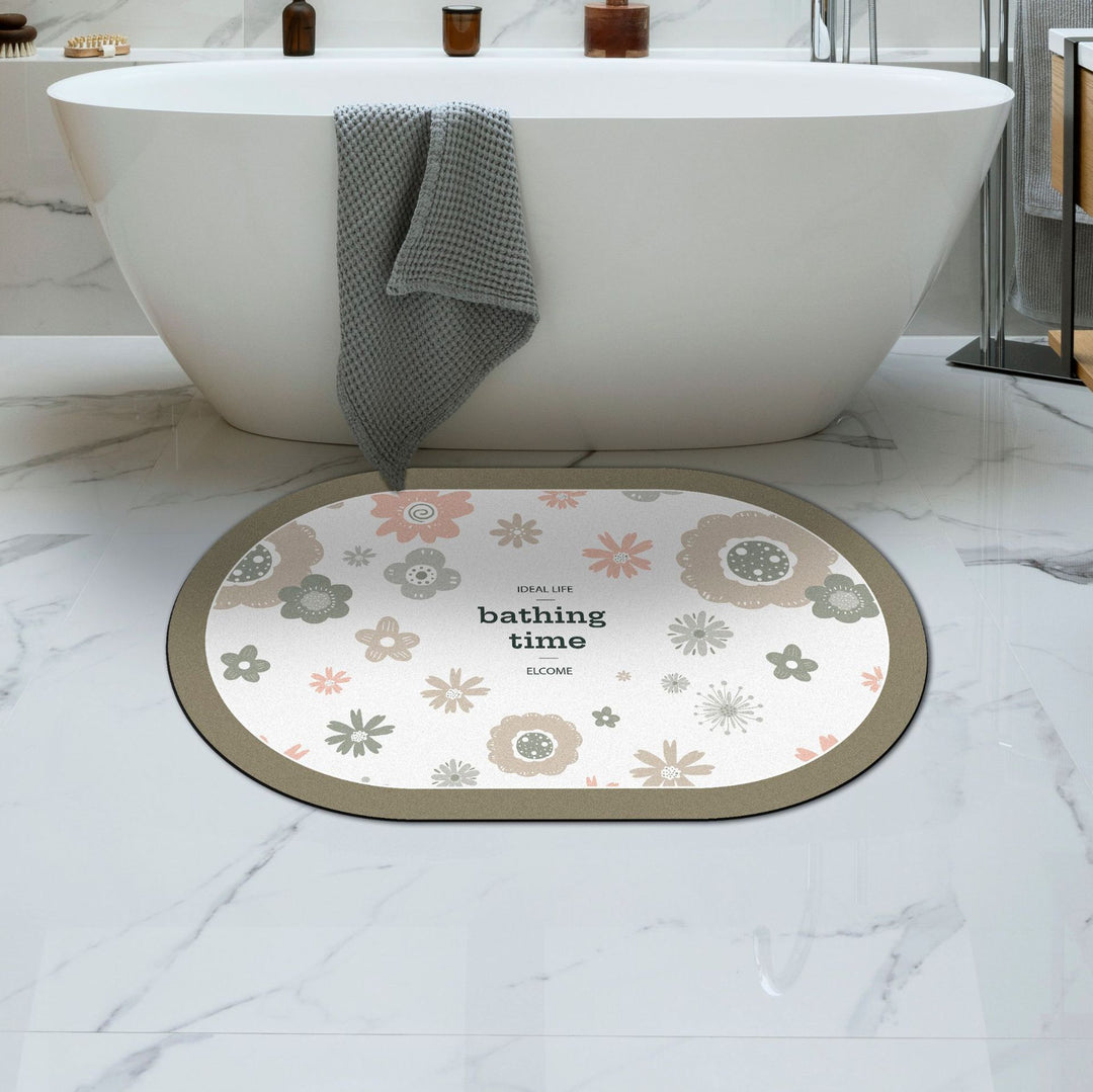 Soft Floral Bath Rug