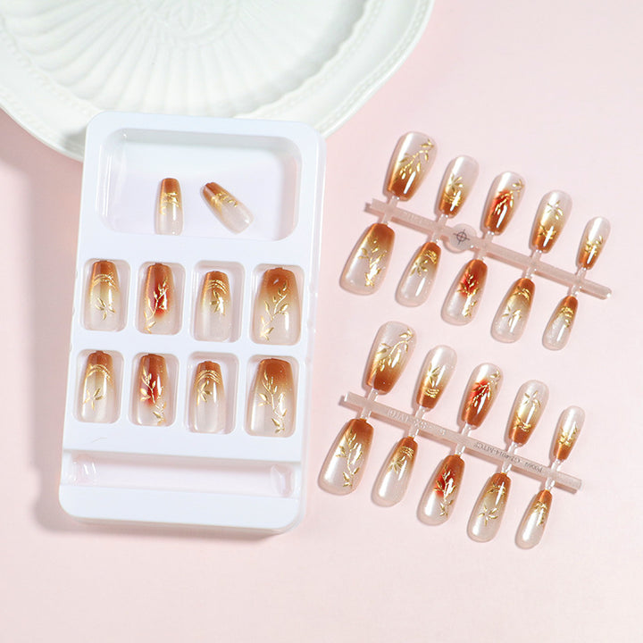 Premium Heart-Embellished Press-On Nail Set Kalsten