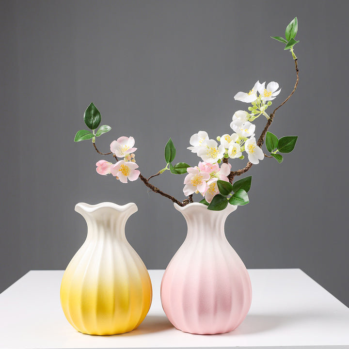 Elegant Woven Ceramic Flower Vase