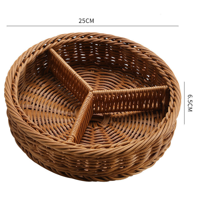 Multi-Compartment Woven Serving Tray Kalsten