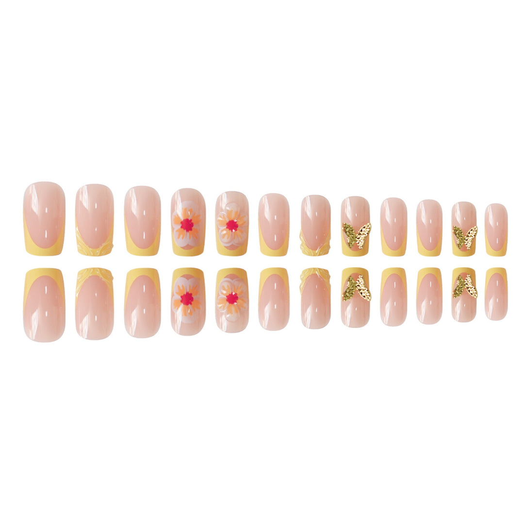 Artistic Floral Press-On Nail Design Kalsten