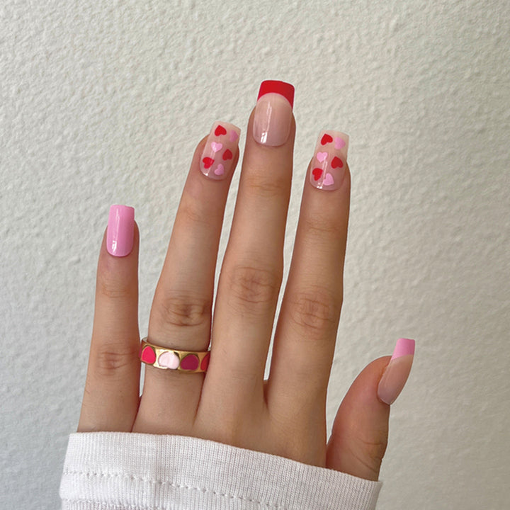 Artistic Nail Art with Heart Designs Kalsten