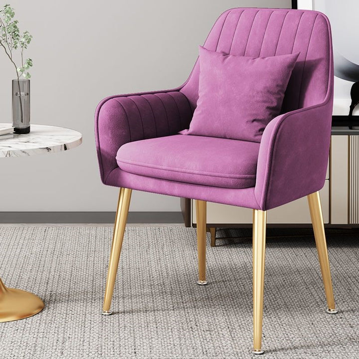 Modern Accent Chair with Gold Legs Kalsten