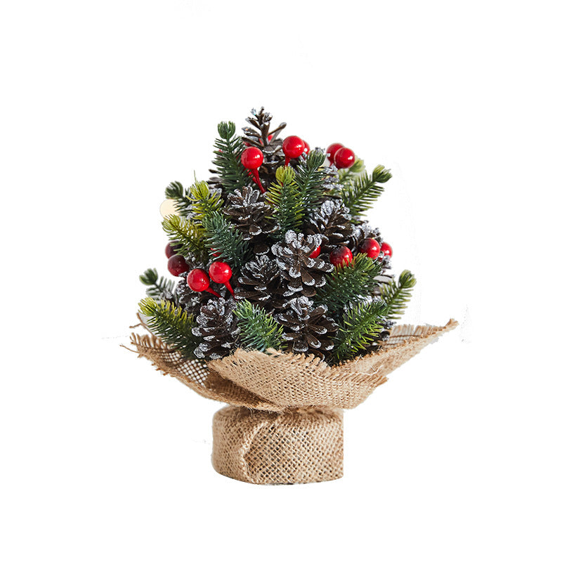 Artificial Snowy Pine Centerpiece