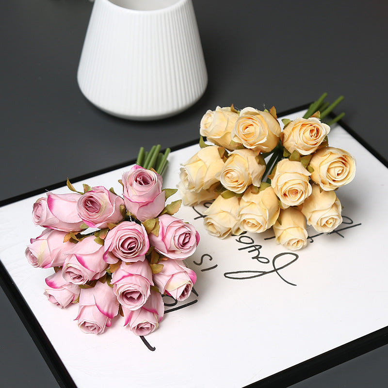 Elegant Faux Rose Bouquet for Home Decor
