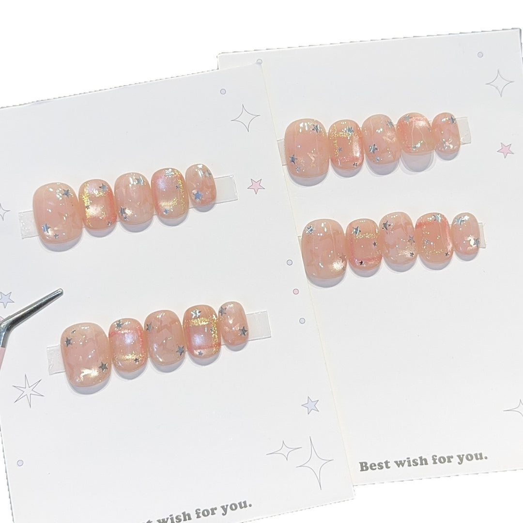 Glamorous artificial nail tips with star design Kalsten